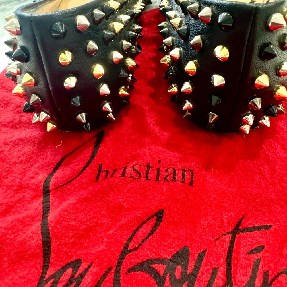 Christian Louboutin Black Studded Flats - Picture 5 of 8